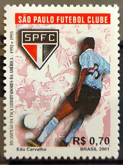 C 2438 Selo Campeoes da Libertadores Sao Paulo Futebol Clube 2001