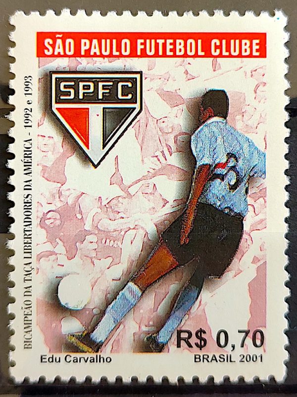 C 2438 Selo Campeões da Libertadores Futebol São Paulo 2001