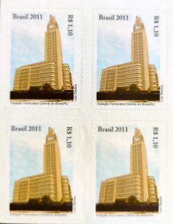 C 3087 Selo Estacao Central do Brasil Trem 2011 Quadra