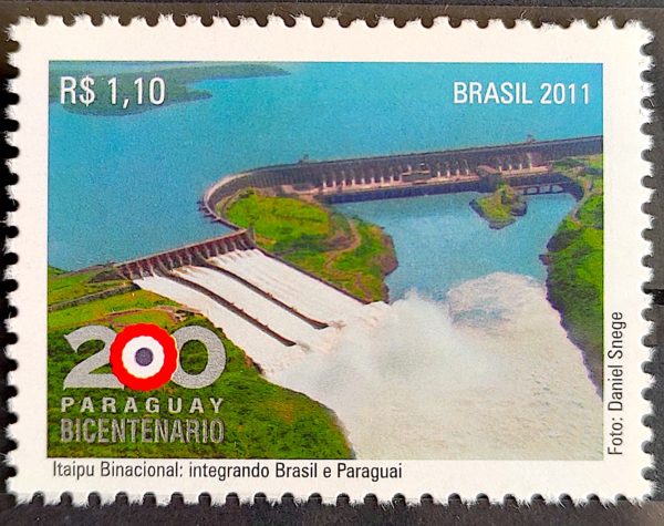 C 3088 Selo Relações Diplomáticas Brasil Paraguai Itaipu 2011