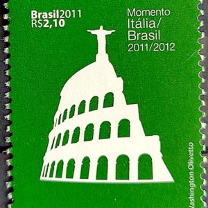 C 3137 Selo Relações Diplomáticas Brasil Itália 2011