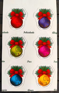 C 3139 Selo Bolas de Natal Religião 2011 Sextilha Vertical Setenant