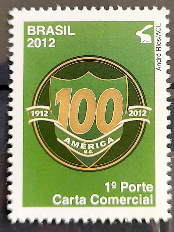 C 3187 Selo América MG Futebol 2012