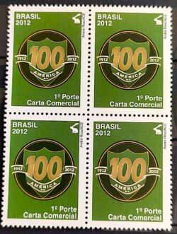 C 3187 Selo America Mineiro MG Futebol 2012 Quadra