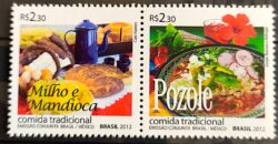C 3215 Selo Relacoes Diplomaticas Brasil Mexico Gastronomia 2012