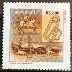 C 3243 Selo Espaços para Atividades Desportivas Hipismo Cavalo 2012