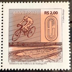 C 3247 Selo Espaços para Atividades Desportivas Ciclismo Bicicleta 2012