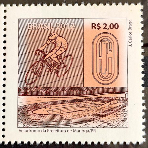 C 3247 Selo Espaços para Atividades Desportivas Ciclismo Bicicleta 2012