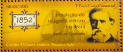 C 3256 Selo 350 Anos dos Correio Barão de Capanema Telégrafo 2013