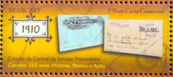 C 3262 Selo 350 Anos dos Correio Serviço Pneumático 2013