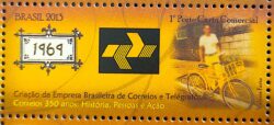 C 3266 Selo 350 Anos dos Correio Carteiro Bicicleta 2013
