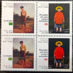 C 3278 Selo Relacoes Diplomaticas Brail Georgia Arte Pintura 2013 Quadra