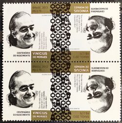 C 3309 Selo Vinícius de Moraes Música Poeta 2013 Quadra