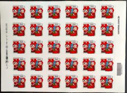 C 3311 Selo Turma da Mônica Natal 2013 Folha