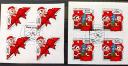 C 3311 Selo Turma da Mônica Natal e Laço 2013 Quadra CBC MT