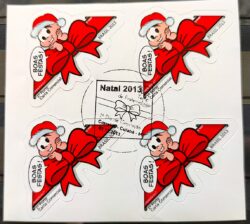 C 3312 Selo Turma da Monica Natal Laco 2013 Quadra CBC MT