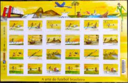 C 3348 Selo Arte do Futebol Copa do Mundo 2014 Folha