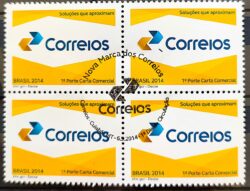 C 3362 Selo Nova Logomarca dos Correios 2014 Quadra CBC MT