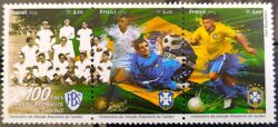 C 3370 Selo Selecao Brasileira de Futebol Bandeira 2014