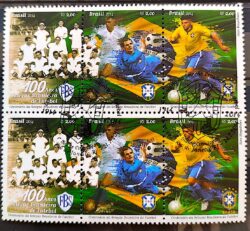 C 3370 Selo Selecao Brasileira de Futebol Bandeira 2014 CBC RJ 1