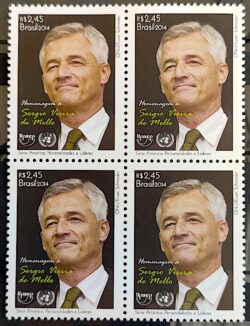 C 3375 Selo Sergio Vieira de Mello Personalidade UPAEP 2014 Quadra