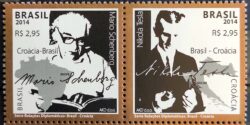 C 3387 Selo Relacoes Diplomaticas Croacia Nikola Tesla Ciencia 2014 Serie Completa