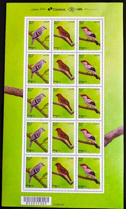 C 3691 Selo Aves Brasileiras 2017 Folha