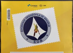 PB 79 Vinheta G Selo Personalizado Sociedade Orquidófila Brasília Flor Orquídea 2017