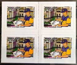 Selo Regular RHM 846 Servico Postal Carta Carteiro 2009 Quadra