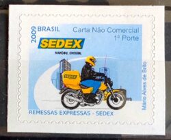 Selo Regular RHM 848 Servico Postal Sedex Moto Transporte 2009 Picote Sem BR