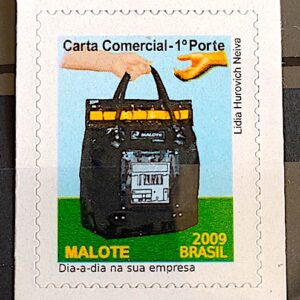 Cód RHM 849 – Selo Regular Serviço Postal Malote 2009 Picote Sem BR