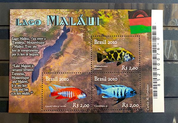 B 158 Bloco Relações Diplomáticas Malawi Peixe Bandeira 2010