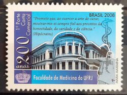 C 2728 Selo 200 Anos Faculdade de Medicina do Rio de Janeiro 2008