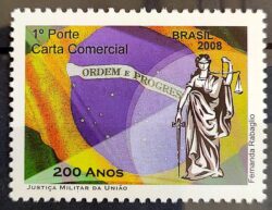 C 2734 Selo 200 Justica Militar da Uniao Bandeira Direito Espada 2008