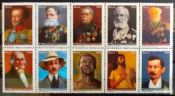 C 2736 Selo Herois Nacionais Dom Pedro Santos Dumont 2008 Serie Completa