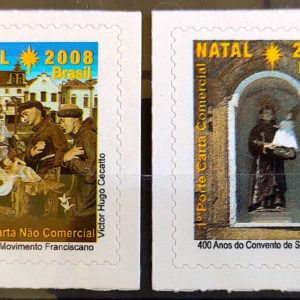 C 2768 Selo de Natal Religiao Franciscano 2008 Serie Completa