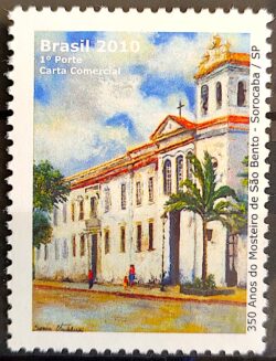 C 2961 Selo Mosteiro de Sao Bento Sorocaba Igreja Religiao 2010