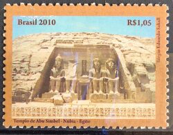 C 3001 Selo Relacoes Diplomaticas Egito Templo Abu Simbel Nubia 2010