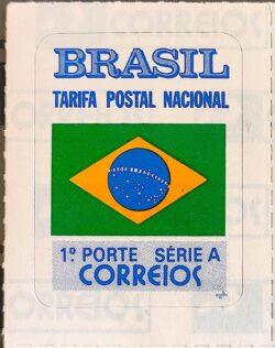 Selo Regular RHM 695 Comprovante de Franqueamento 1 Porte 1993