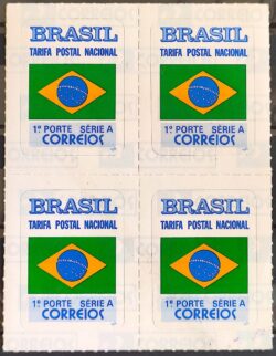 Selo Regular RHM 695 Comprovante de Franqueamento 1 Porte 1993 Quadra