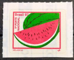 Selo Regular RHM 734 B1 Fruta Melancia Perce em Linha 1997