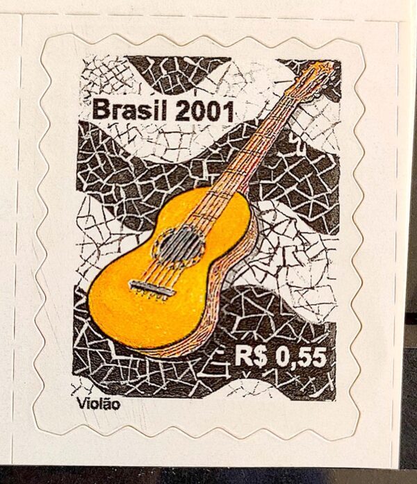 809 Selo Regular Instrumento Musical Percê em Onda Violão 2001