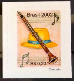 Selo Regular RHM 823 Instrumento Musical Perce em Onda Clarineta 2002