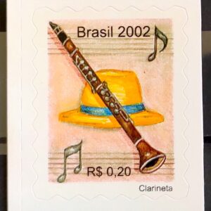Selo Regular RHM 823 Instrumento Musical Perce em Onda Clarineta 2002