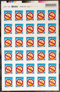 Selo Regular RHM 825 Respeito e Cidadania no Transito Alcool 2003 Folha