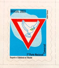 Selo Regular RHM 826 Respeito e Cidadania no Transito Pomba Paz 2003