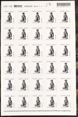 Selo Regular RHM 827 Obra Desaparecida Portinari Menino de Brodowski Arte 2003 Folha