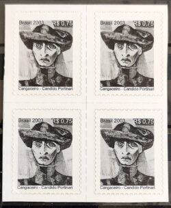 Selo Regular RHM 828 Obra Desaparecida Portinari Cangaceiro Arte 2003 Quadra
