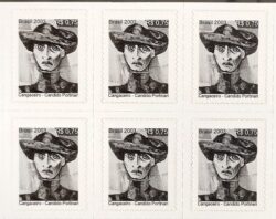 Selo Regular RHM 828 Obra Desaparecida Portinari Cangaceiro Arte 2003 Sextilha