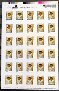 Selo Regular RHM 829 Obra Desaparecida Portinari Negrinha Arte 2004 Folha